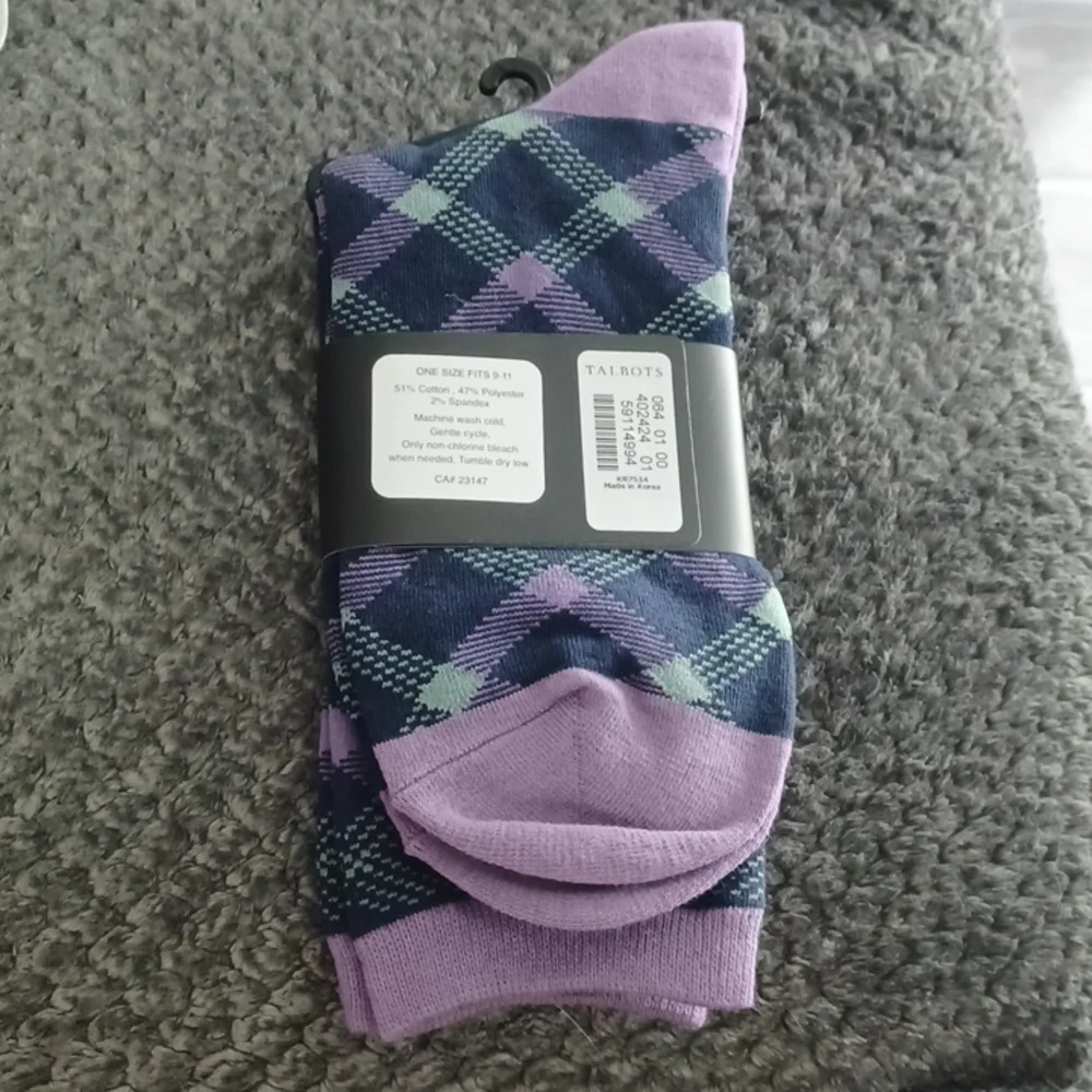 New Talbots Simple Bias Trouser Socks